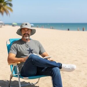 Columbia Dallas Cowboys PFG Bora Bora Booney Hat Gray Mens One Size NFL Star